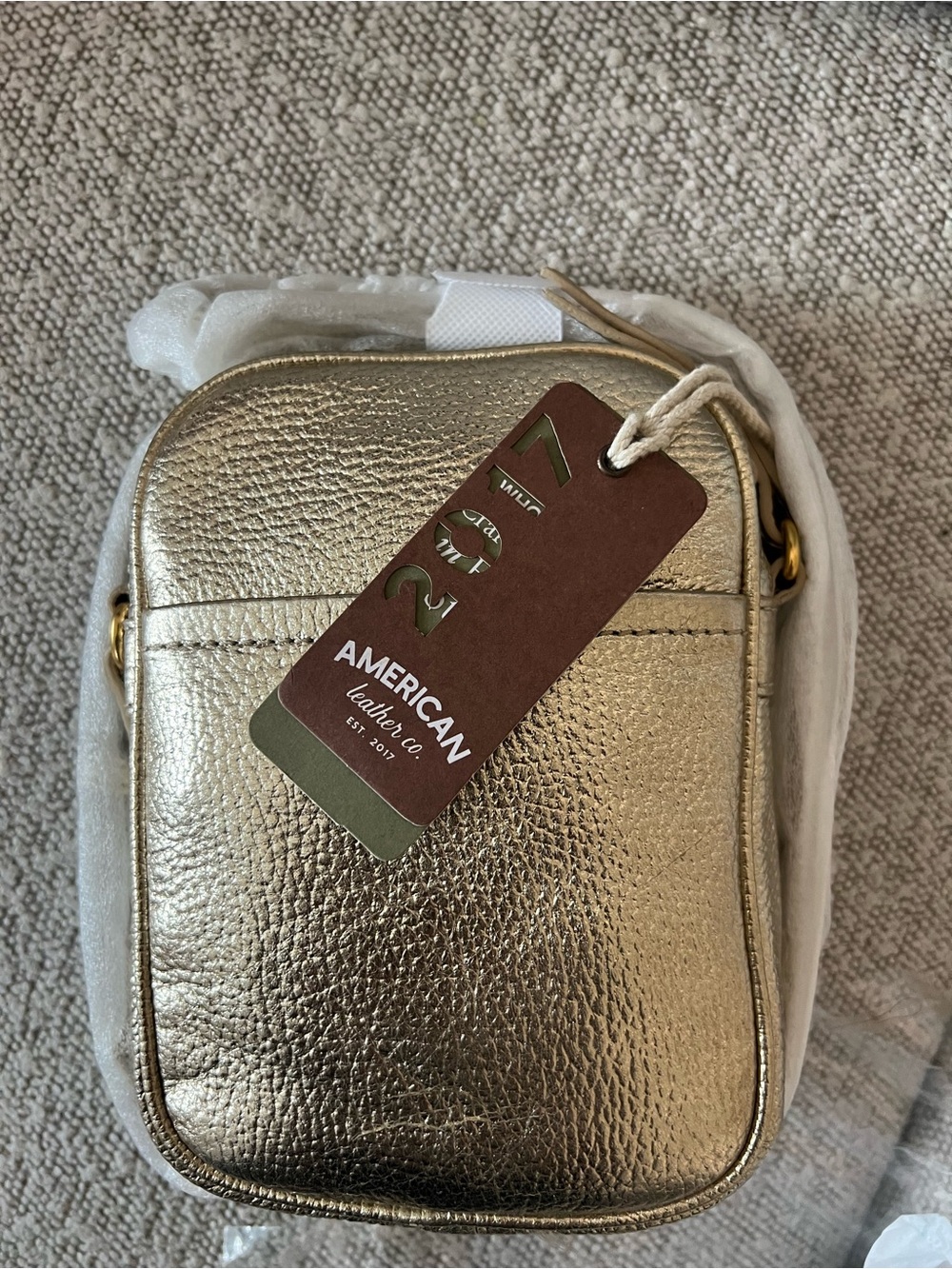 Metallic Gold Women’s Crossbody Bag